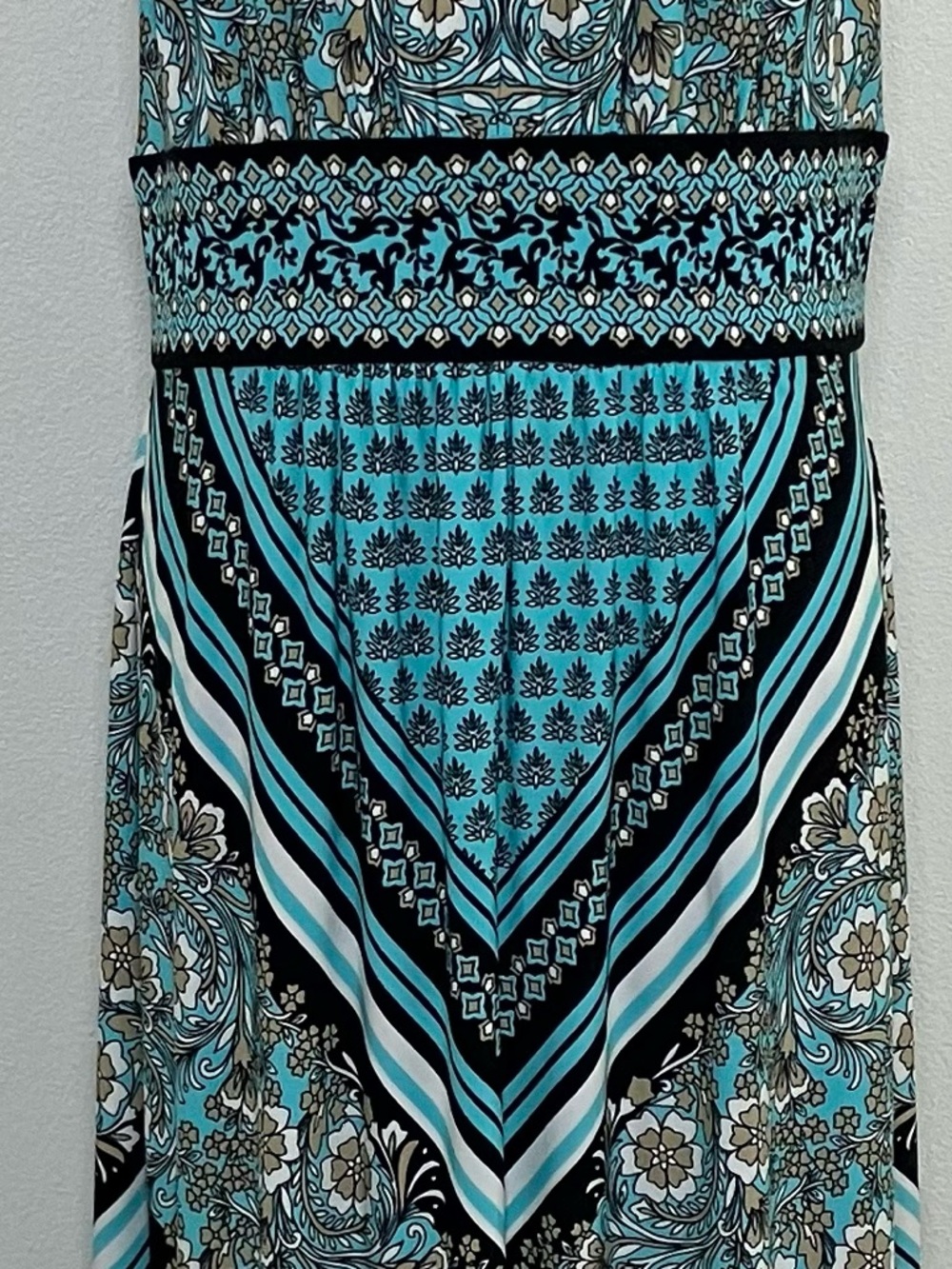 Turquoise Halter Maxi Dress - Picture 10 of 15